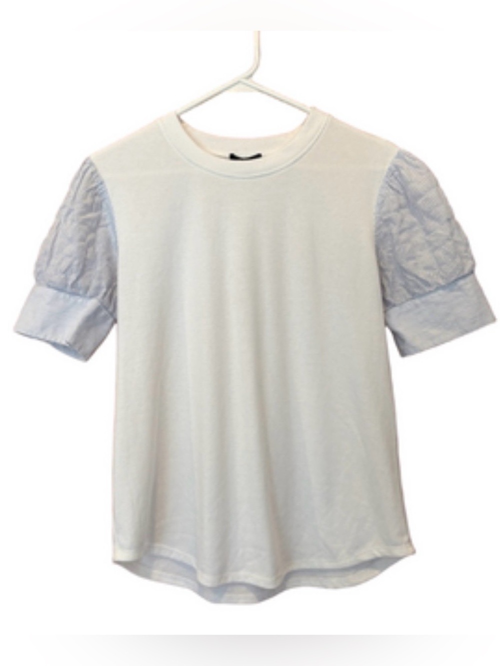 Drew Heather Grey Tee with Contrast Sleeves, size S